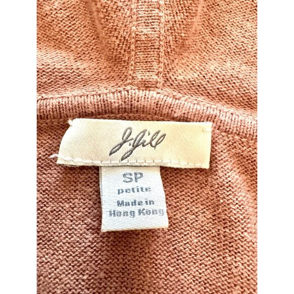 J. Jill purejill Organic Cotton Cardigan Button Closure SP S Pink Oversized - Picture 3 of 11